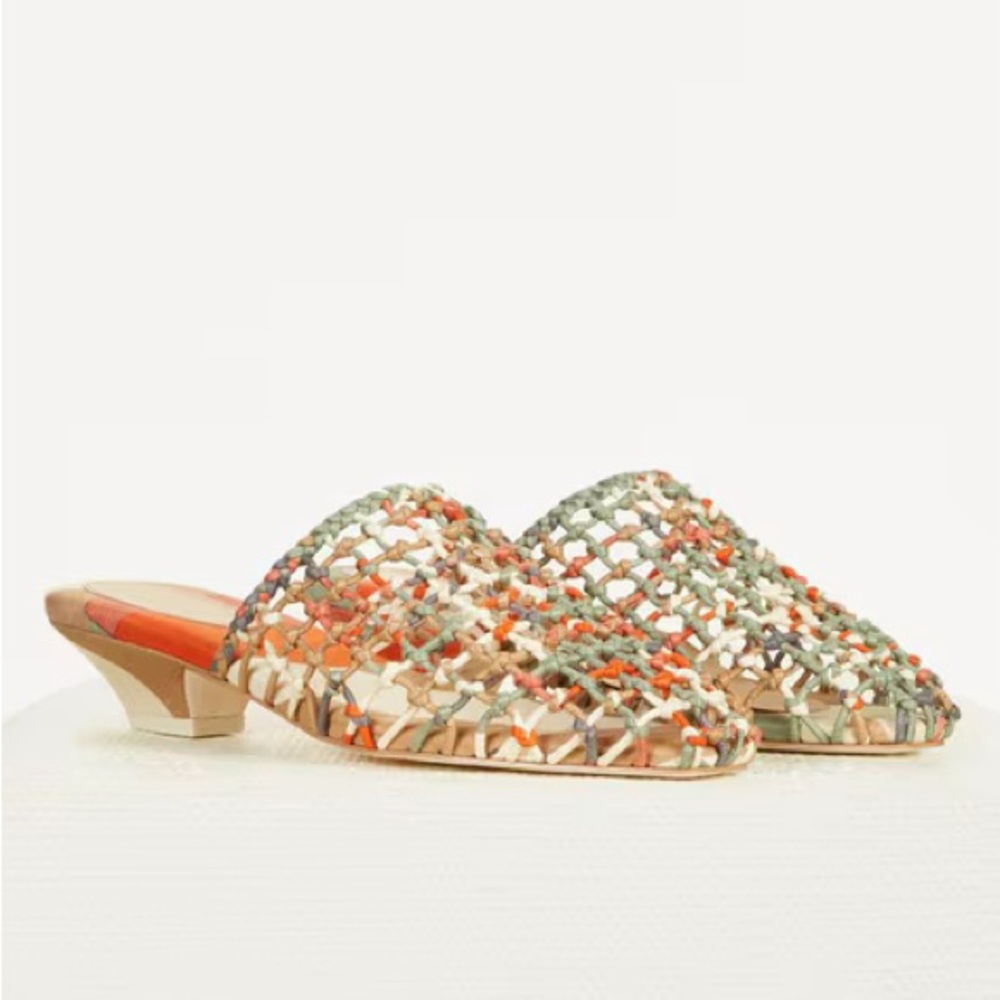 Cult Gaia Monica Silk Mules NWT